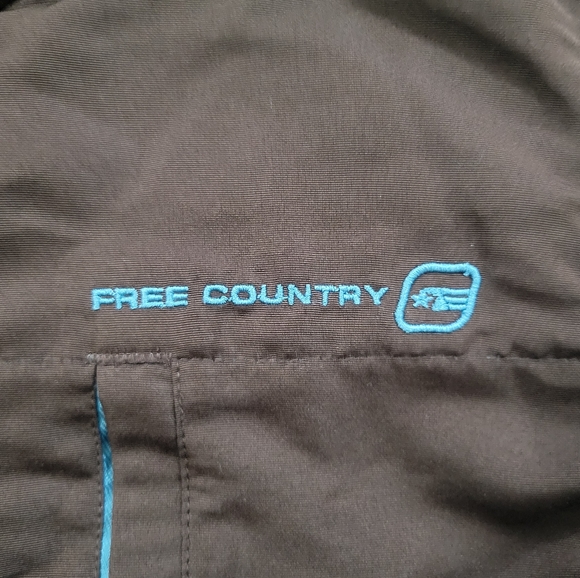 Free Country Blue/Brown Fleece Zip-Up Jacket Women's Size M - Picture 4 of 4
